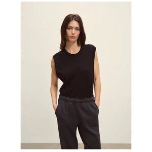 Buck Mason Size Small Slub Muscle 100% Cotton T-Shirt Made in USA Black Crewneck